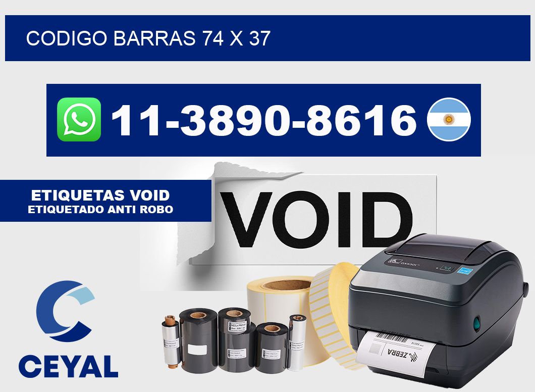 Codigo barras 74 x 37
