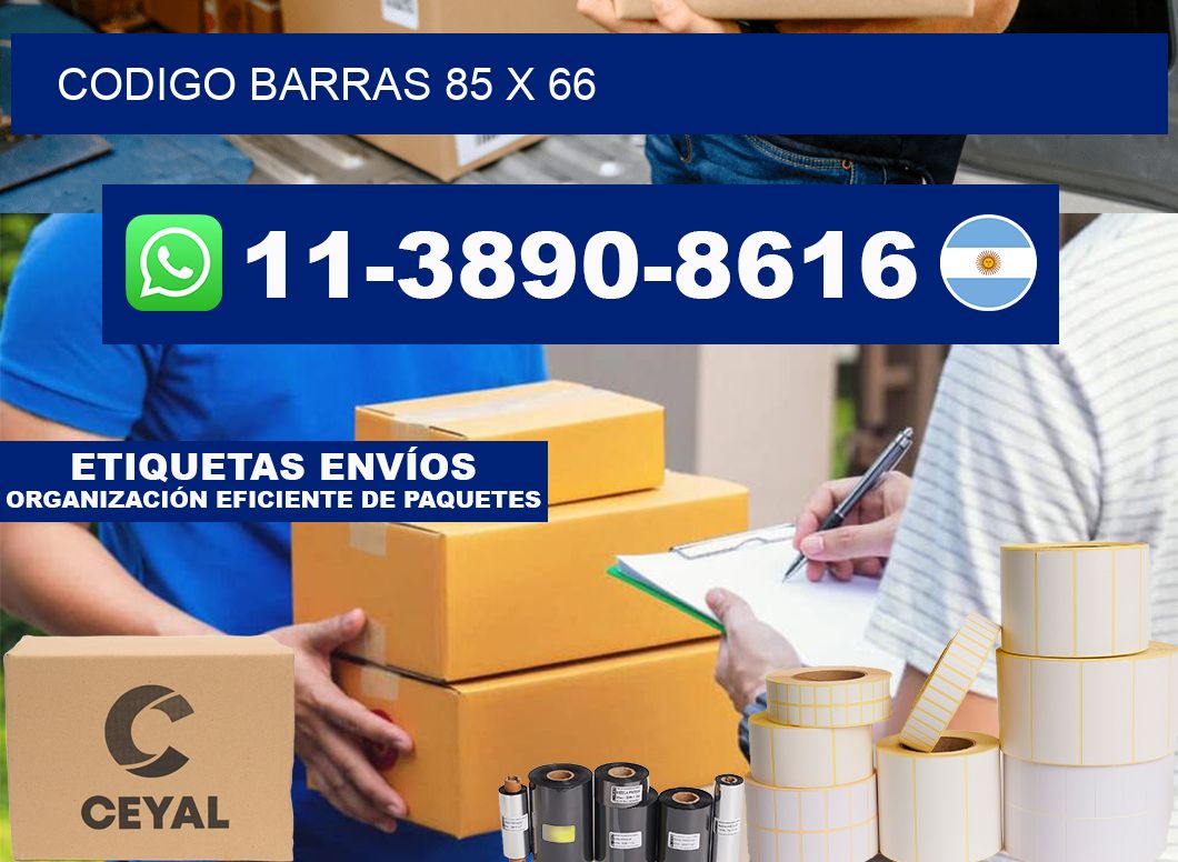 Codigo barras 85 x 66