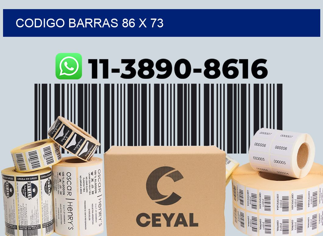 Codigo barras 86 x 73