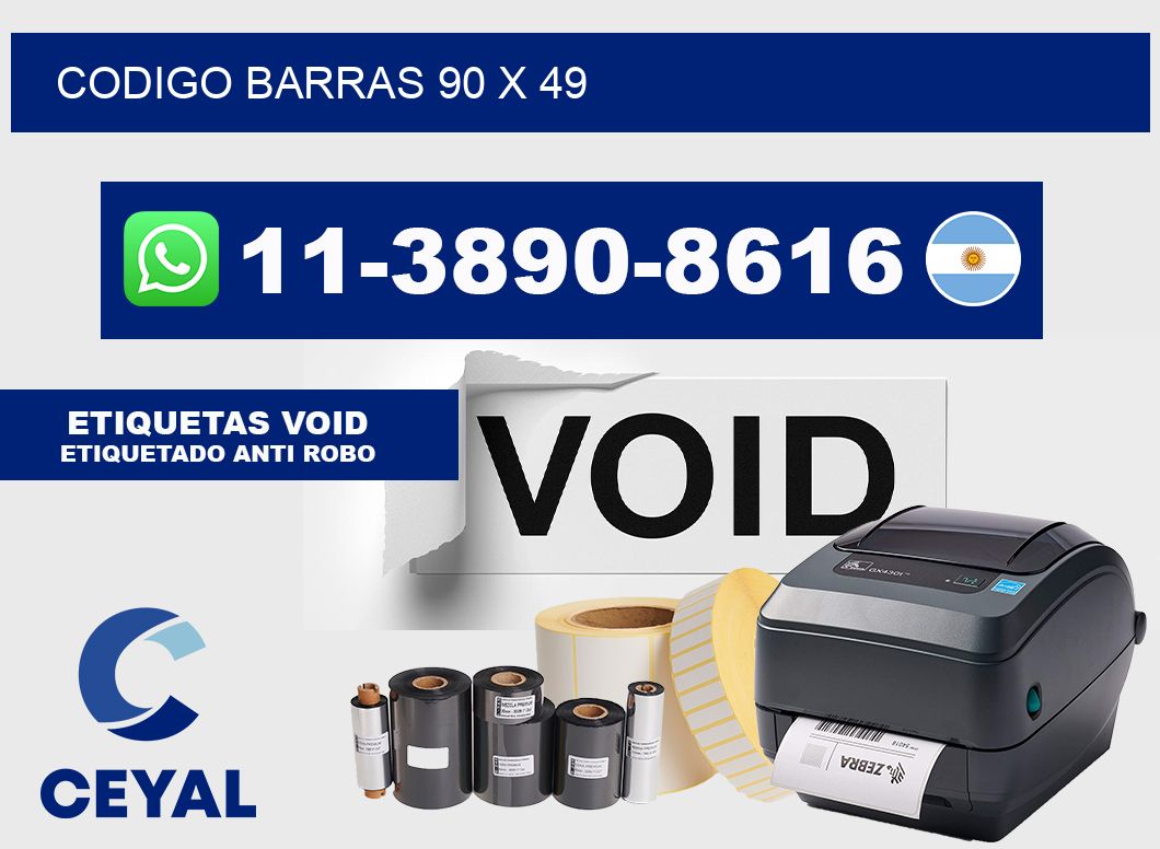 Codigo barras 90 x 49