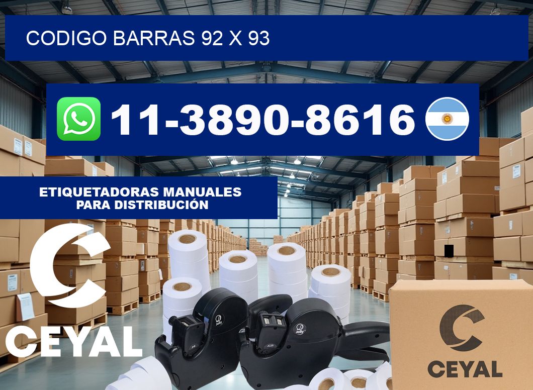 Codigo barras 92 x 93