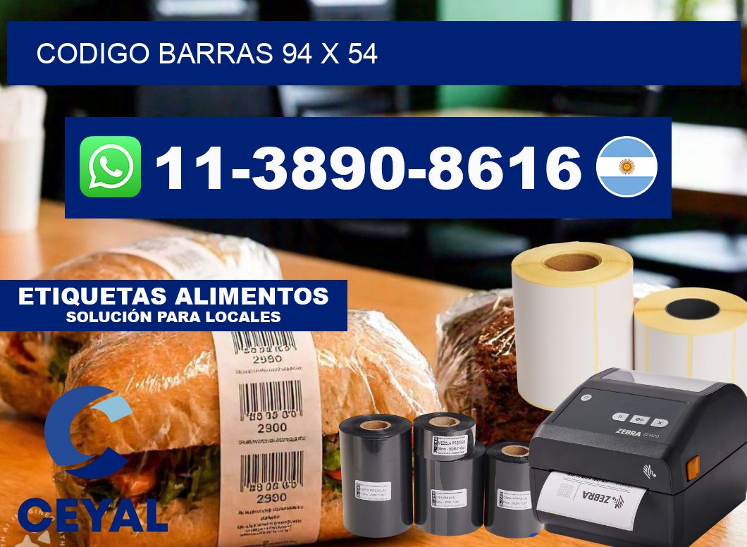 Codigo barras 94 x 54