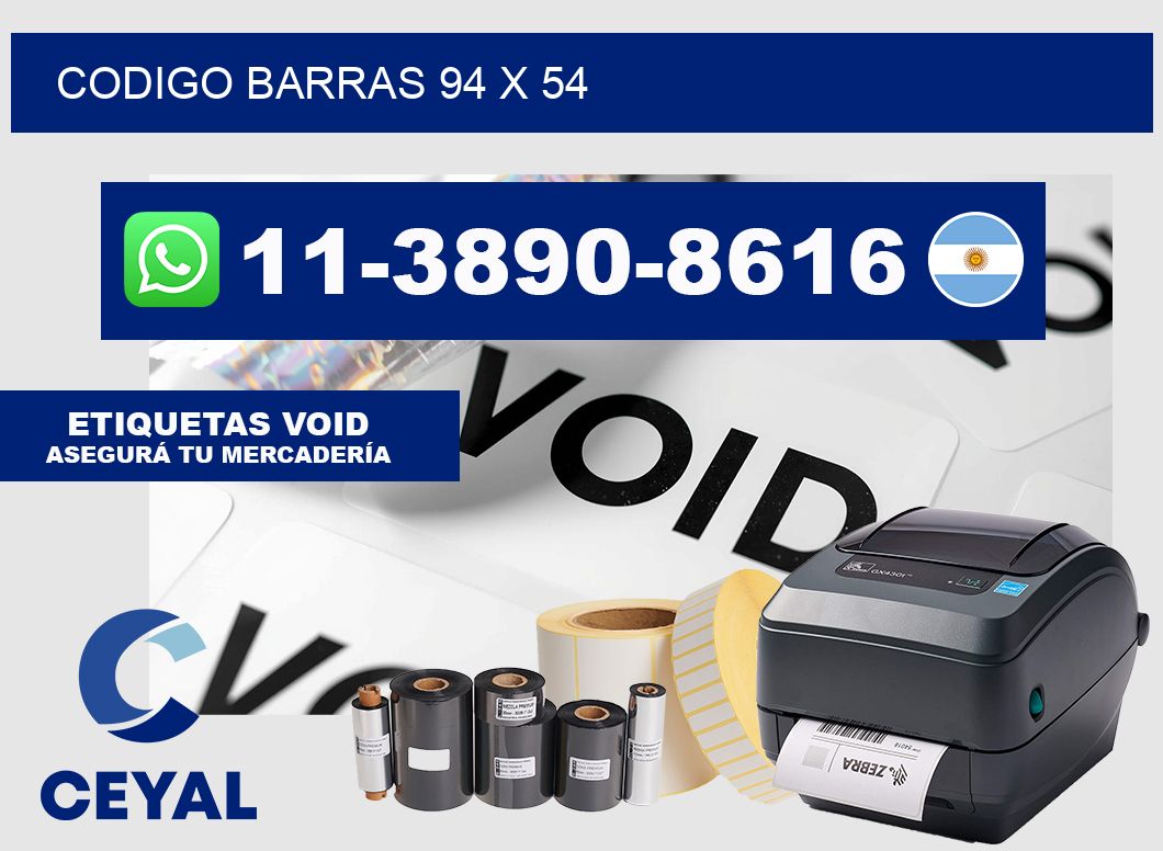 Codigo barras 94 x 54
