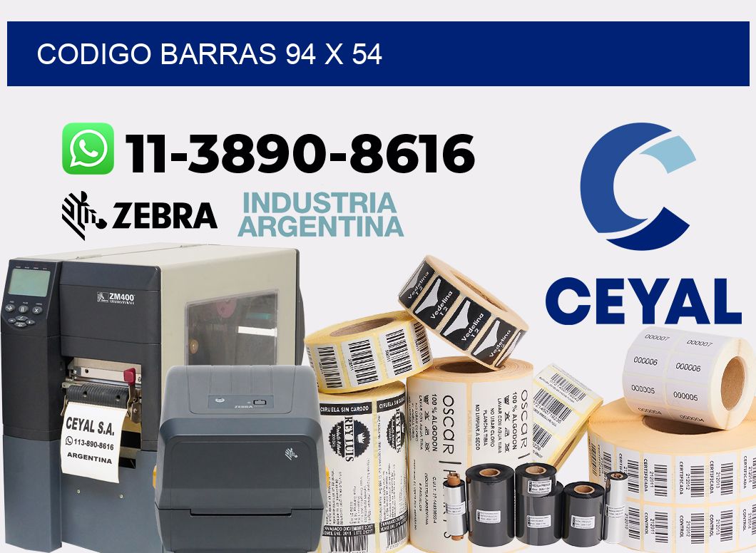 Codigo barras 94 x 54