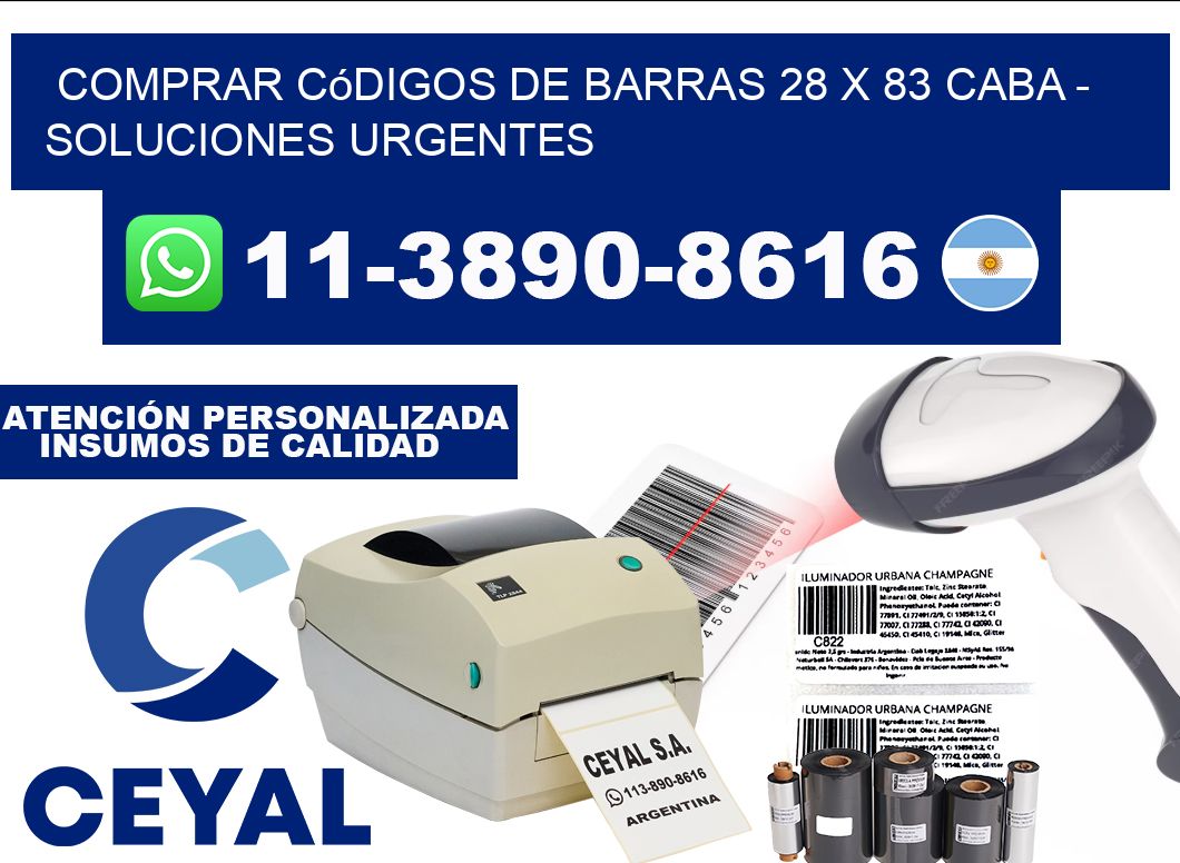 Comprar códigos de barras 28 x 83 CABA - soluciones urgentes