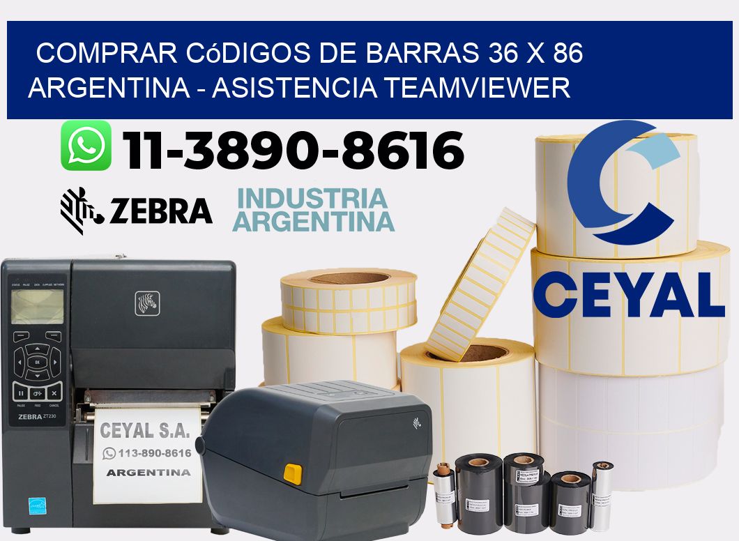 Comprar códigos de barras 36 x 86 argentina - asistencia teamviewer