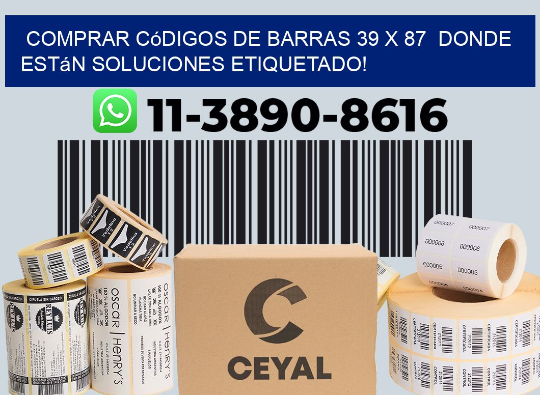 Comprar códigos de barras 39 x 87  donde están soluciones etiquetado!