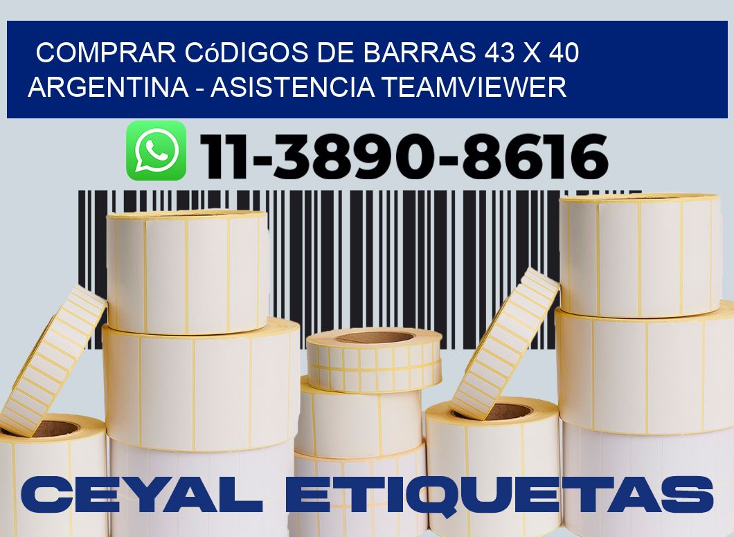 Comprar códigos de barras 43 x 40 argentina - asistencia teamviewer