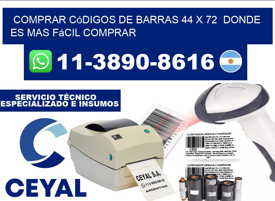 Comprar códigos de barras 44 x 72  Donde es mas fácil comprar