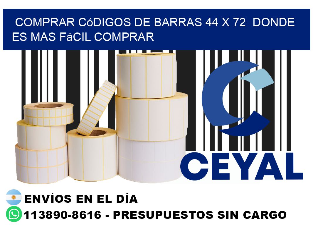 Comprar códigos de barras 44 x 72  Donde es mas fácil comprar