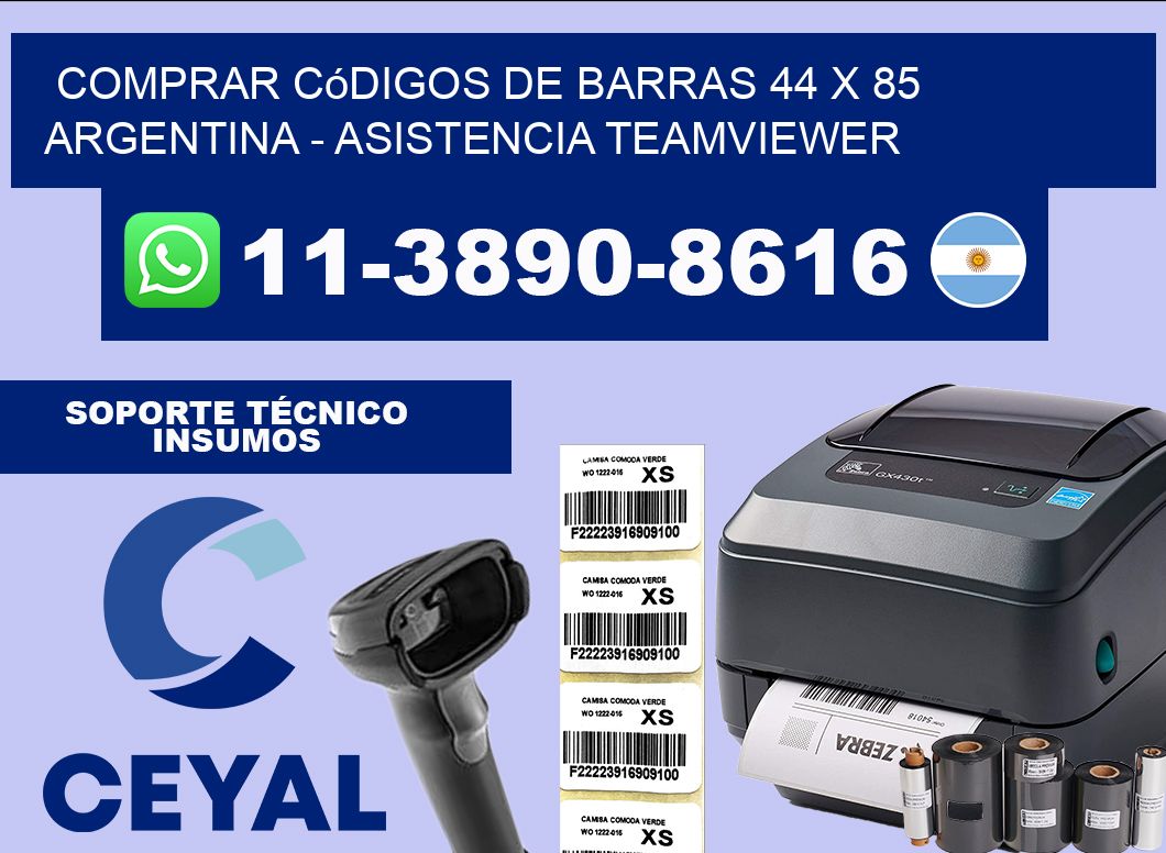 Comprar códigos de barras 44 x 85 argentina – asistencia teamviewer