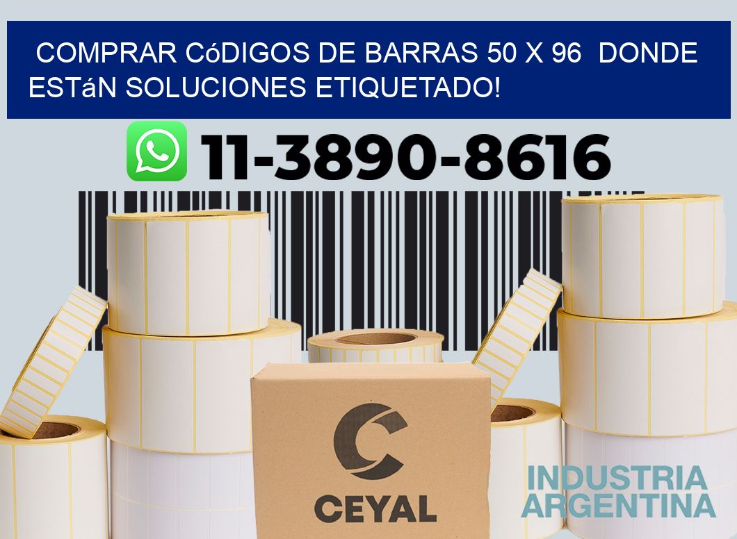Comprar códigos de barras 50 x 96  donde están soluciones etiquetado!