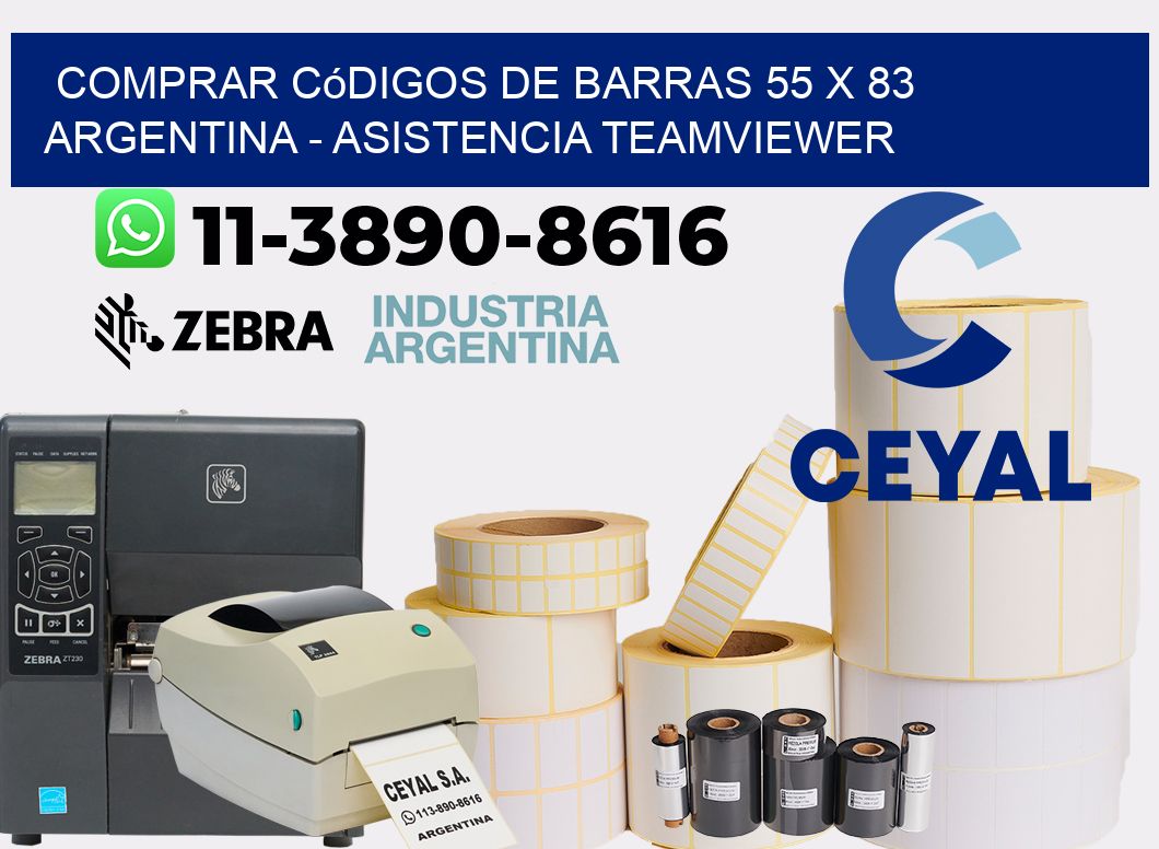 Comprar códigos de barras 55 x 83 argentina - asistencia teamviewer