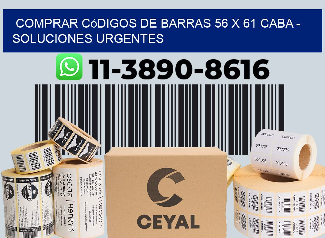 Comprar códigos de barras 56 x 61 CABA - soluciones urgentes