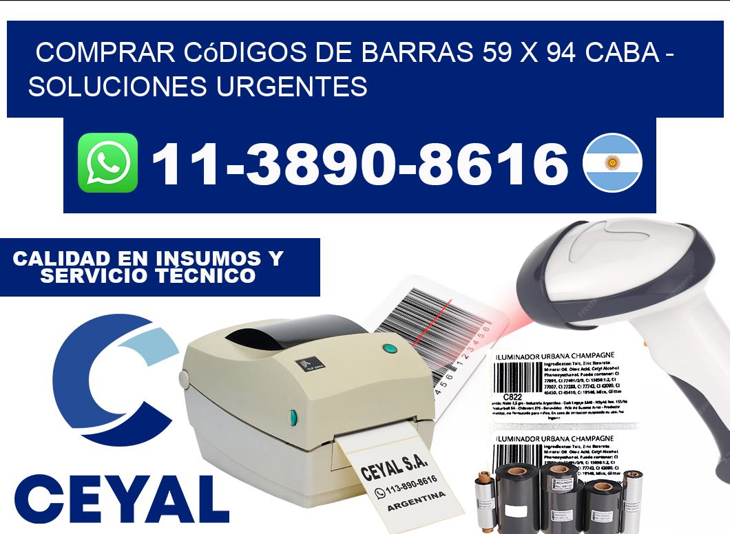 Comprar códigos de barras 59 x 94 CABA - soluciones urgentes