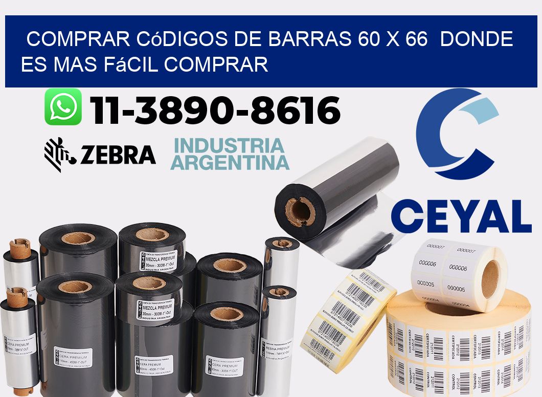 Comprar códigos de barras 60 x 66  Donde es mas fácil comprar