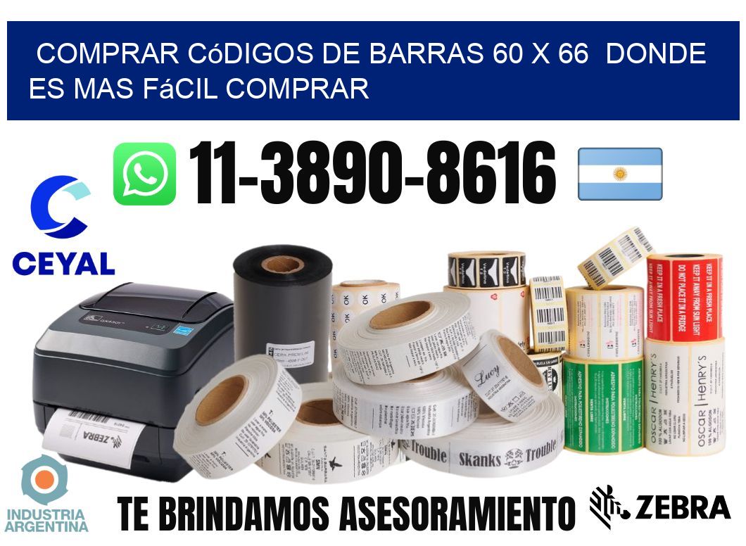 Comprar códigos de barras 60 x 66  Donde es mas fácil comprar
