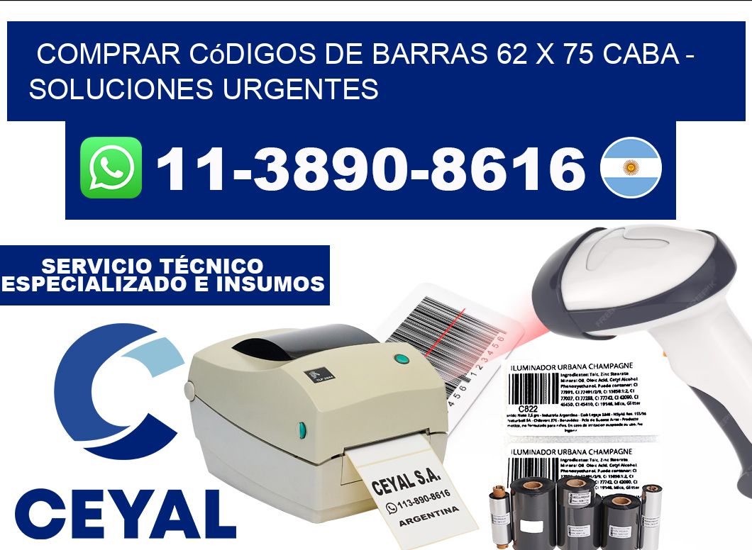 Comprar códigos de barras 62 x 75 CABA - soluciones urgentes