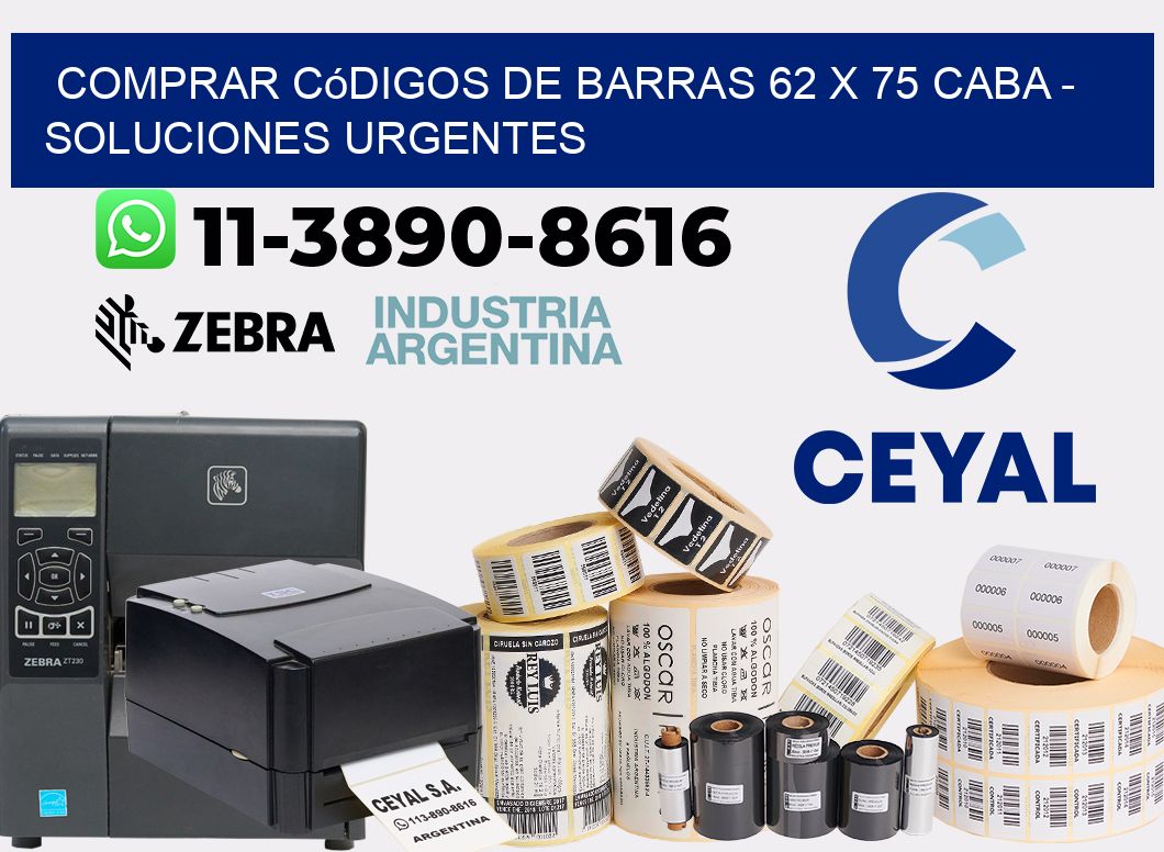 Comprar códigos de barras 62 x 75 CABA - soluciones urgentes