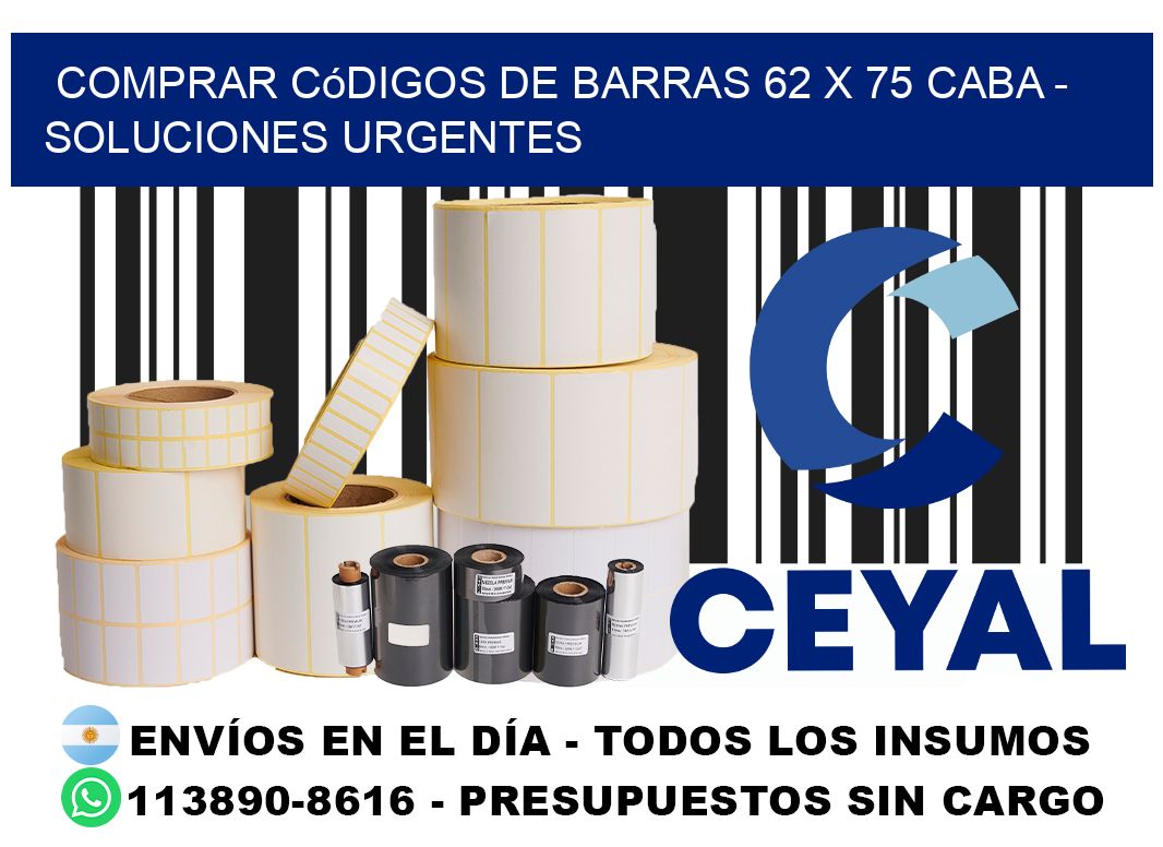 Comprar códigos de barras 62 x 75 CABA - soluciones urgentes