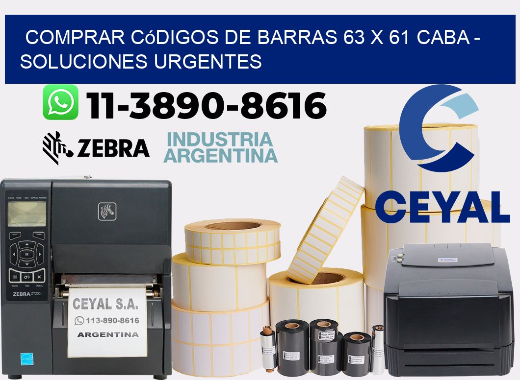 Comprar códigos de barras 63 x 61 CABA - soluciones urgentes