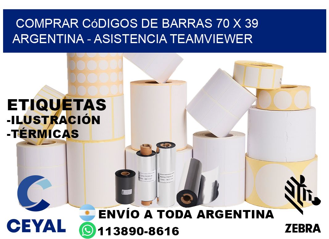Comprar códigos de barras 70 x 39 argentina - asistencia teamviewer