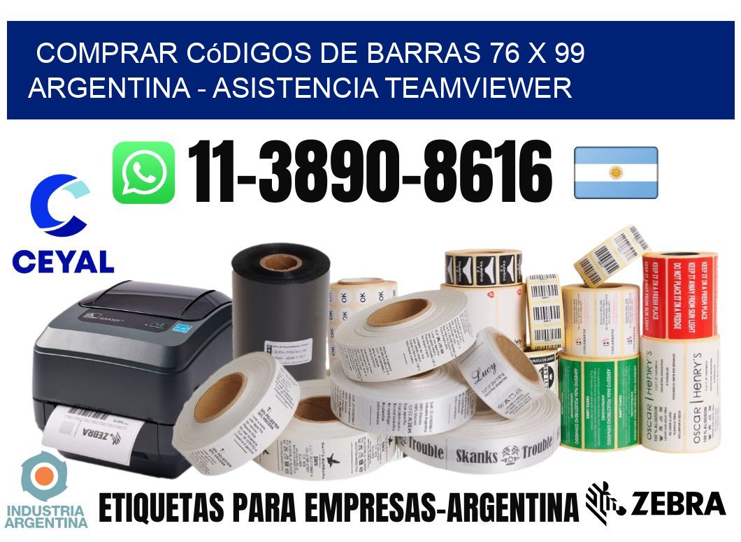 Comprar códigos de barras 76 x 99 argentina - asistencia teamviewer