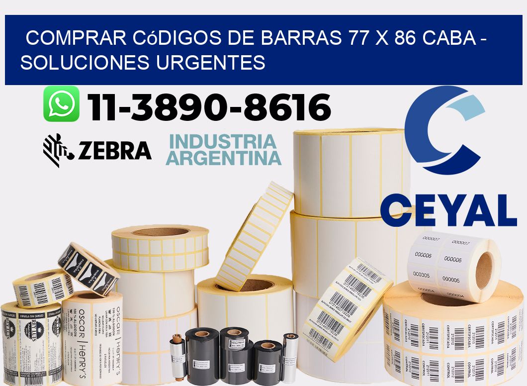 Comprar códigos de barras 77 x 86 CABA - soluciones urgentes