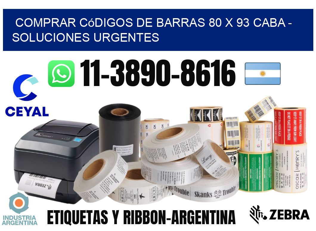 Comprar códigos de barras 80 x 93 CABA - soluciones urgentes