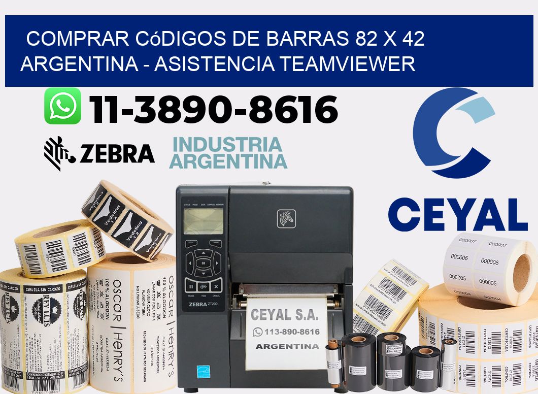 Comprar códigos de barras 82 x 42 argentina - asistencia teamviewer