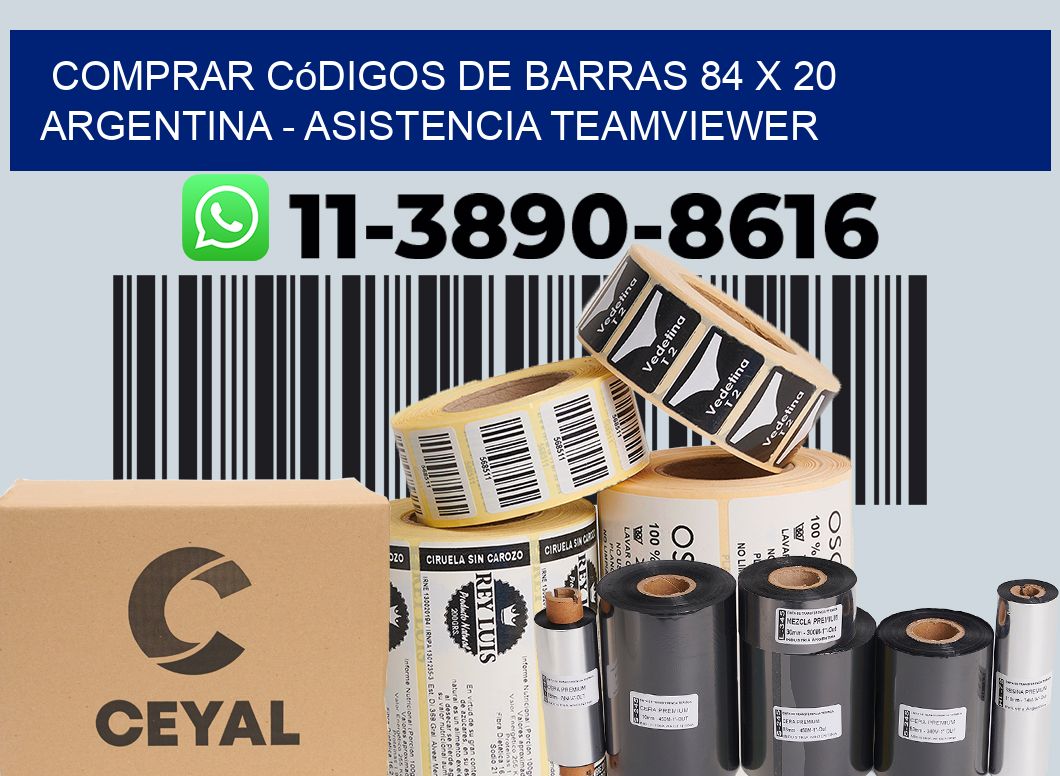 Comprar códigos de barras 84 x 20 argentina - asistencia teamviewer