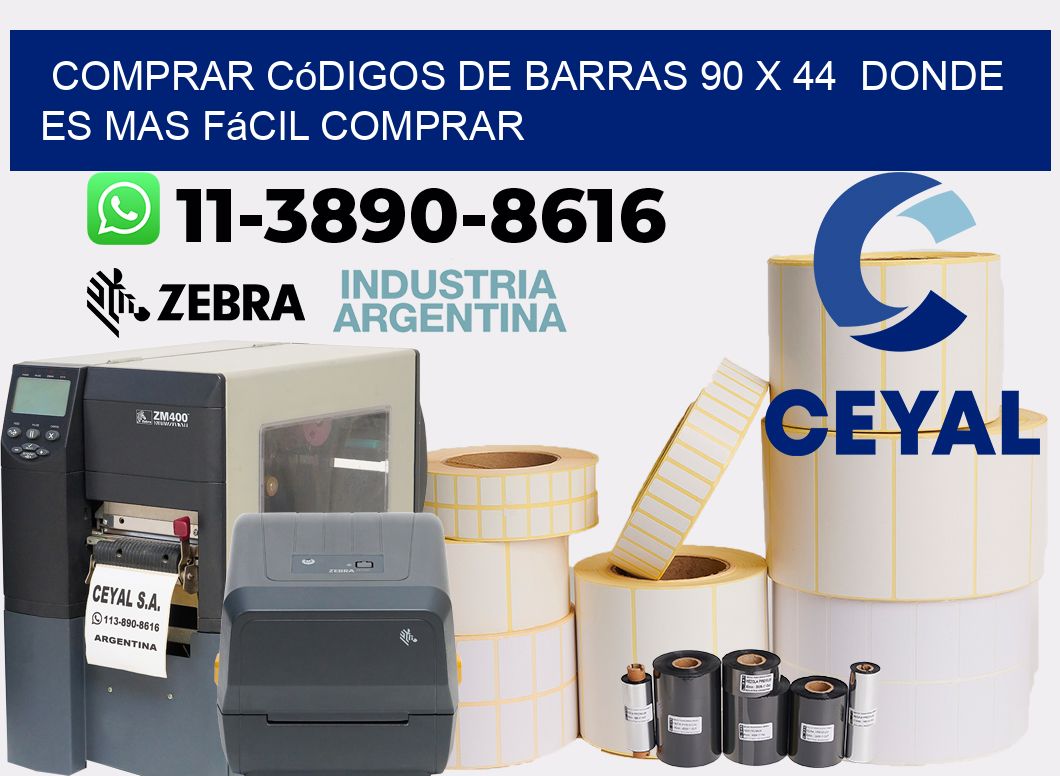 Comprar códigos de barras 90 x 44  Donde es mas fácil comprar