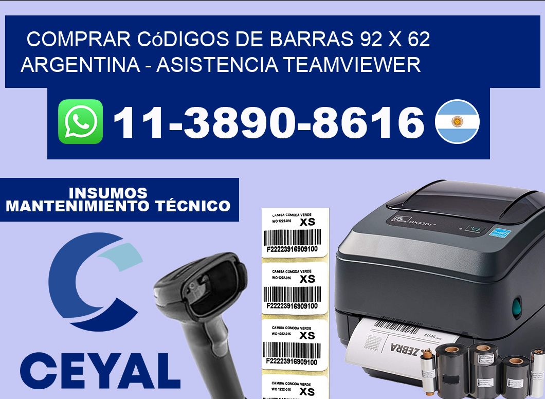 Comprar códigos de barras 92 x 62 argentina – asistencia teamviewer