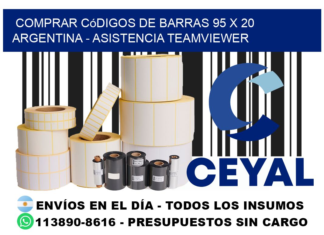 Comprar códigos de barras 95 x 20 argentina - asistencia teamviewer