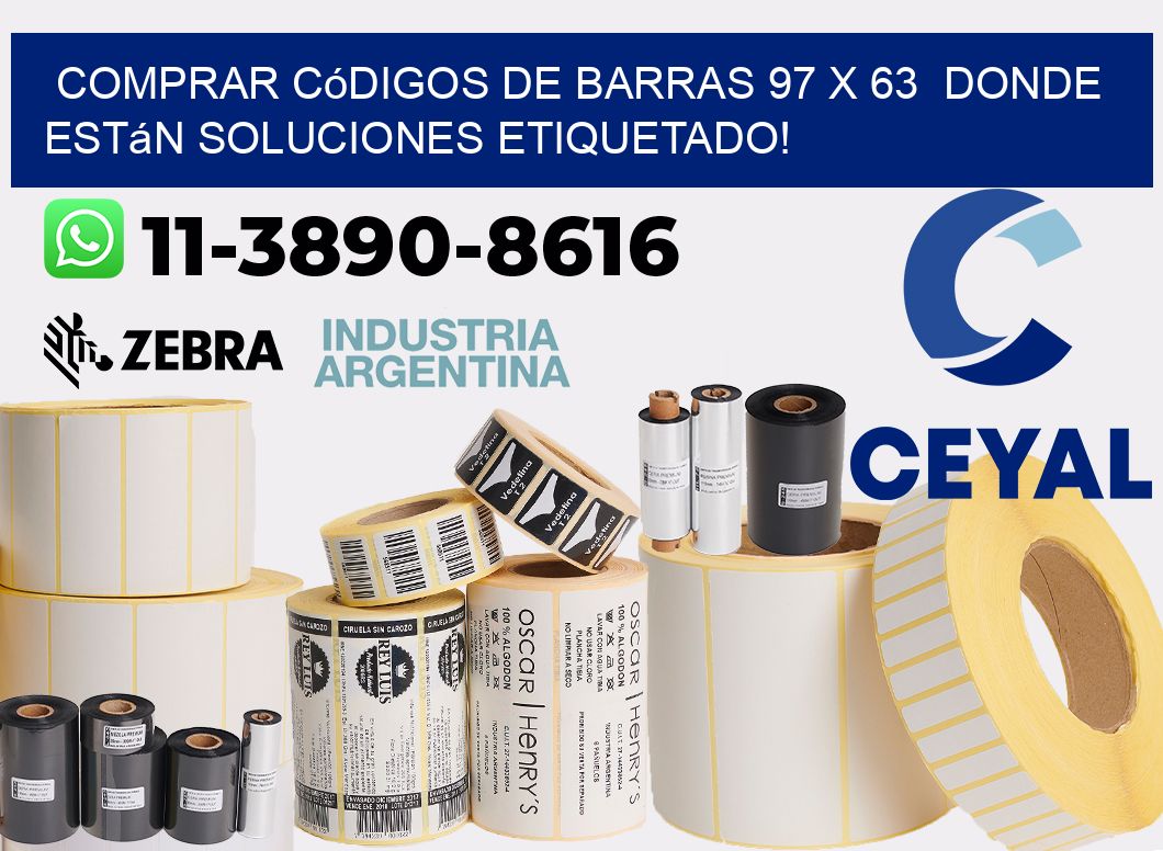 Comprar códigos de barras 97 x 63  donde están soluciones etiquetado!