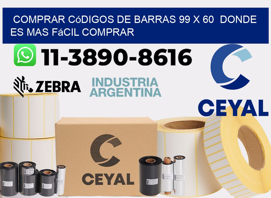 Comprar códigos de barras 99 x 60  Donde es mas fácil comprar
