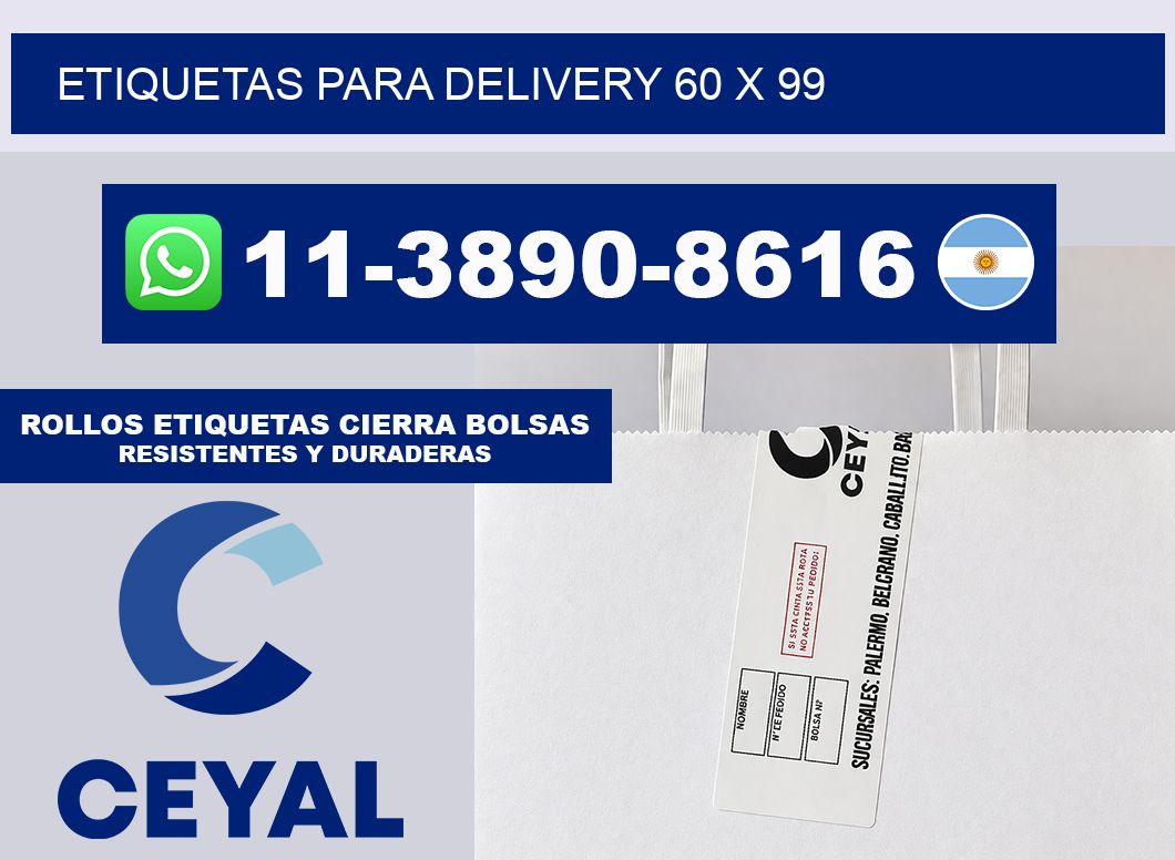 ETIQUETAS PARA DELIVERY 60 x 99