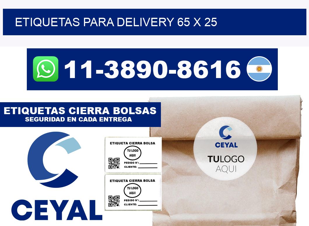 ETIQUETAS PARA DELIVERY 65 x 25