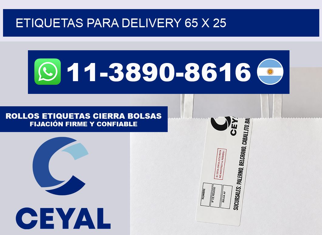 ETIQUETAS PARA DELIVERY 65 x 25