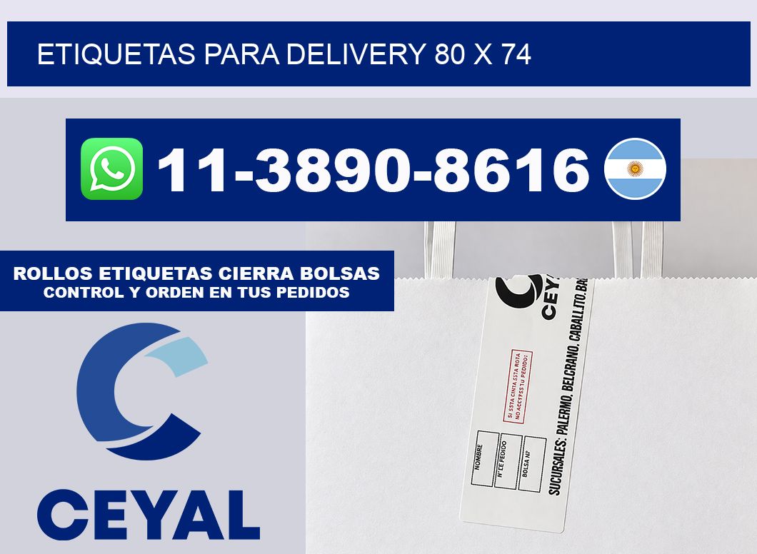 ETIQUETAS PARA DELIVERY 80 x 74