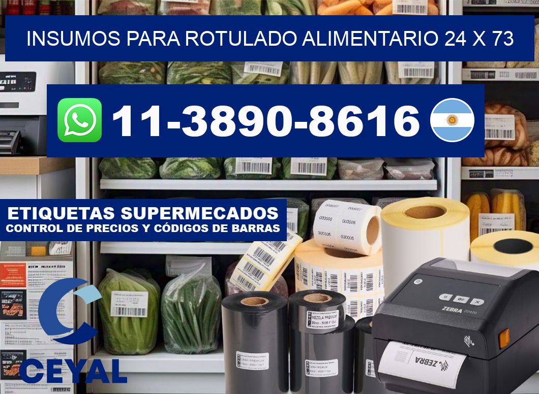 Insumos para rotulado alimentario 24 x 73