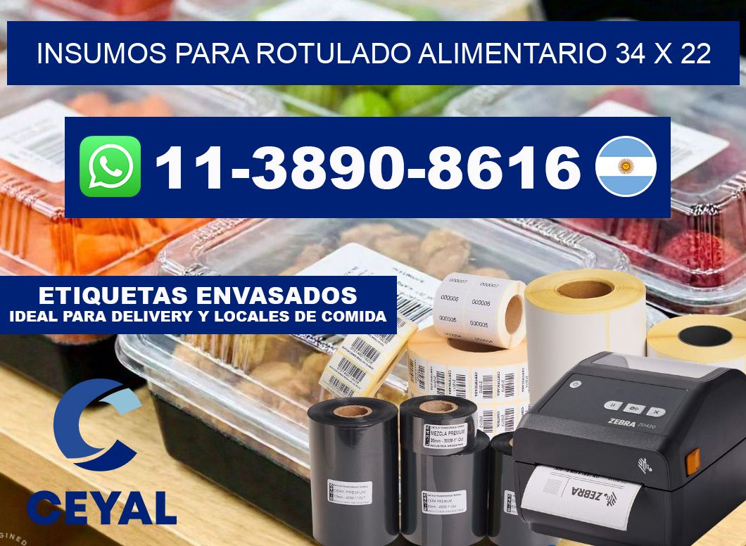 Insumos para rotulado alimentario 34 x 22