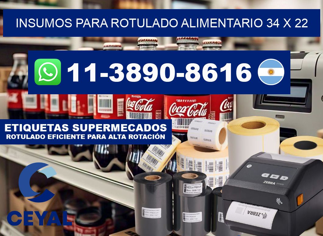 Insumos para rotulado alimentario 34 x 22
