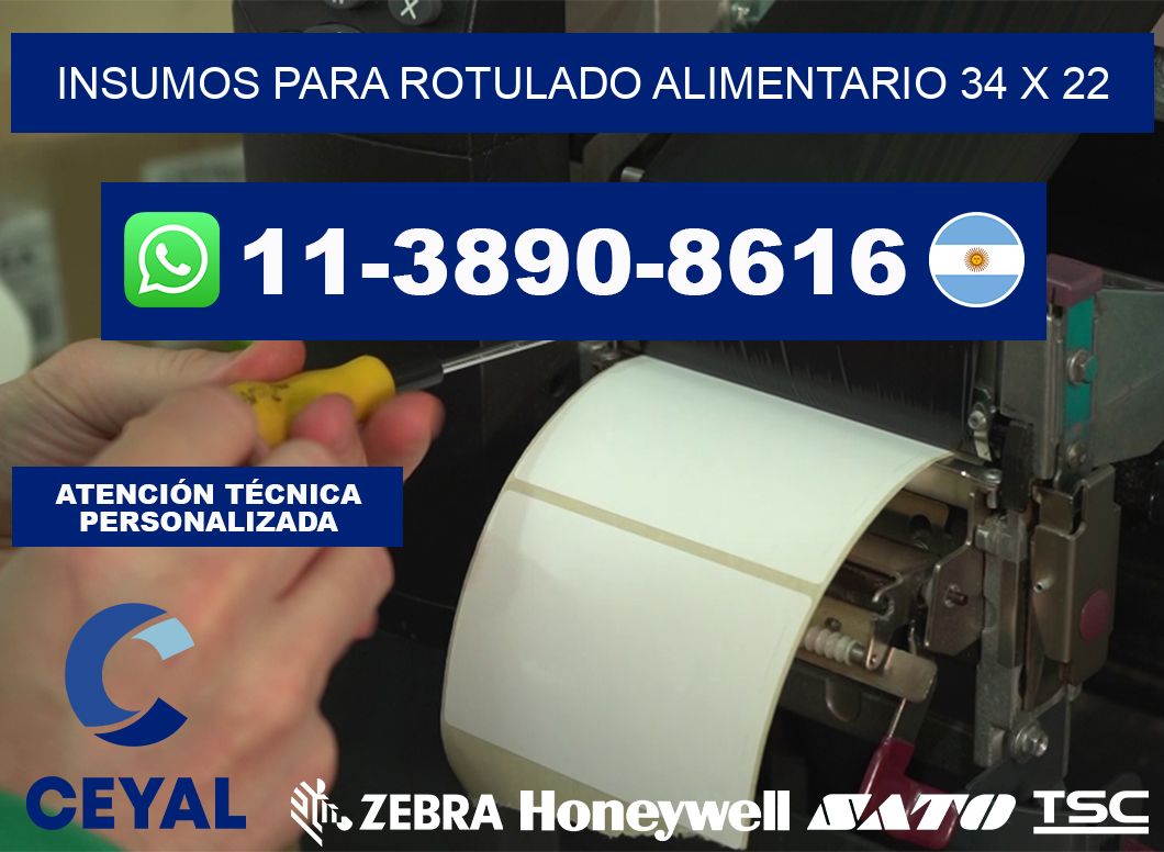 Insumos para rotulado alimentario 34 x 22