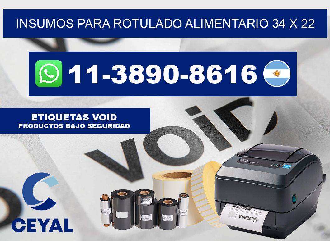 Insumos para rotulado alimentario 34 x 22