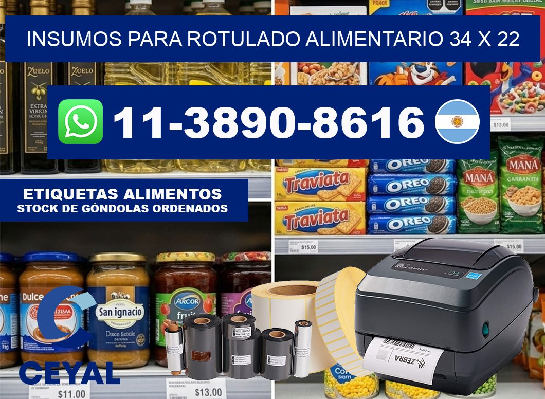 Insumos para rotulado alimentario 34 x 22