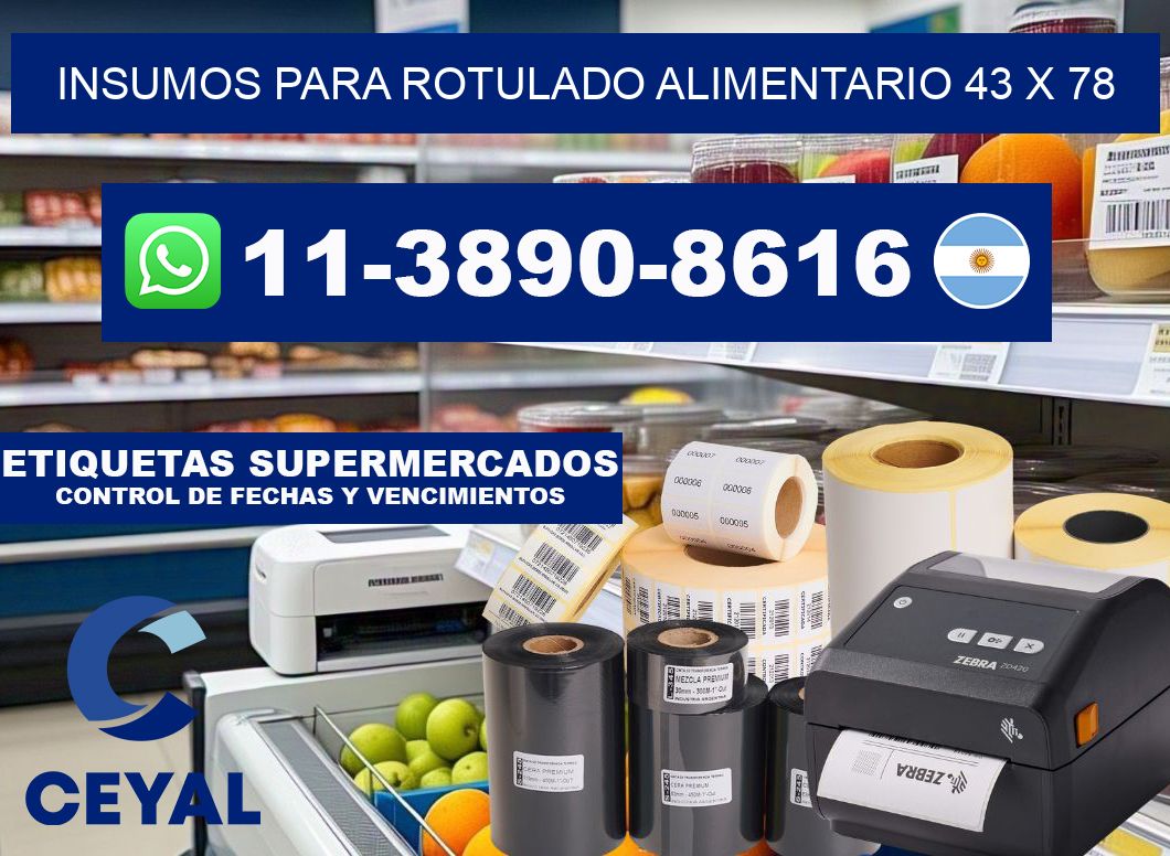 Insumos para rotulado alimentario 43 x 78