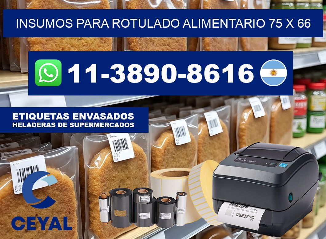 Insumos para rotulado alimentario 75 x 66