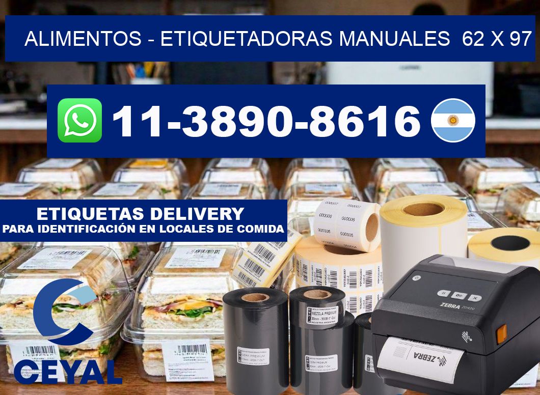 alimentos - Etiquetadoras Manuales  62 x 97