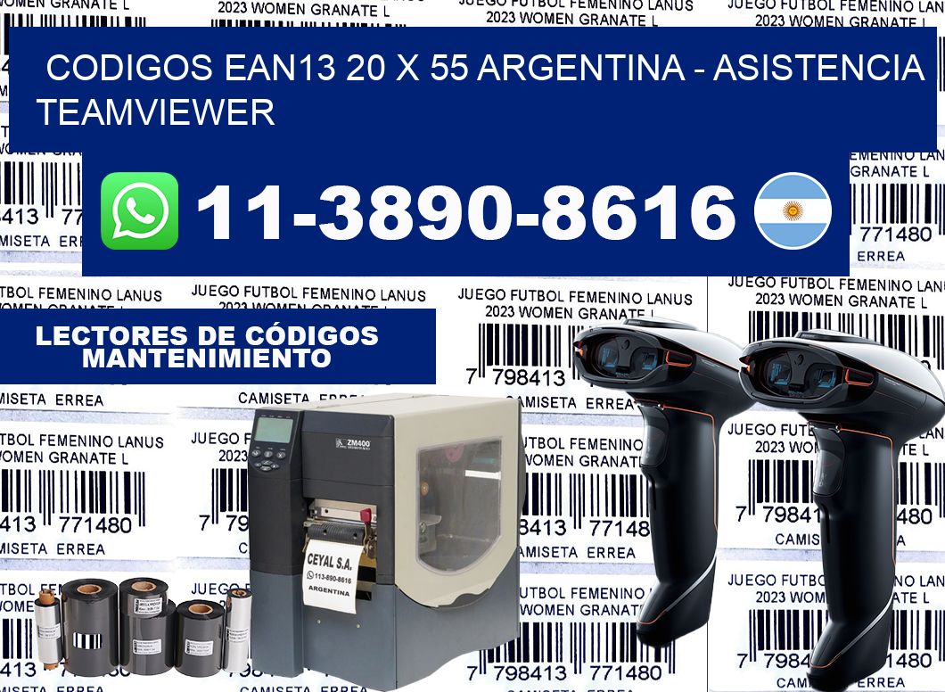 codigos ean13 20 x 55 argentina – asistencia teamviewer